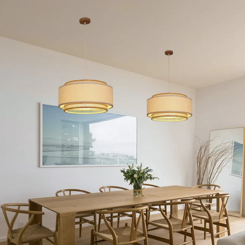 Bamboo Pendant Chandelier Light
