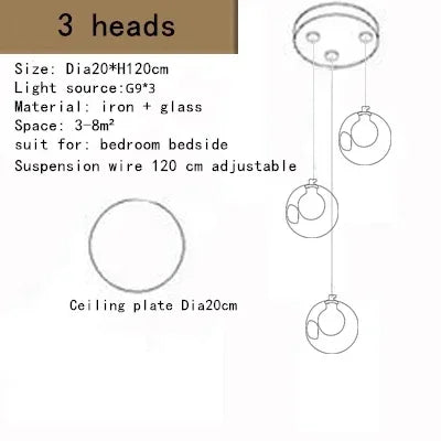 Contemporary LED Staircase Chandelier
