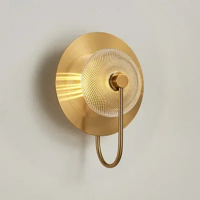 Gold Nordic Wall Sconce Green Glass Single Shade