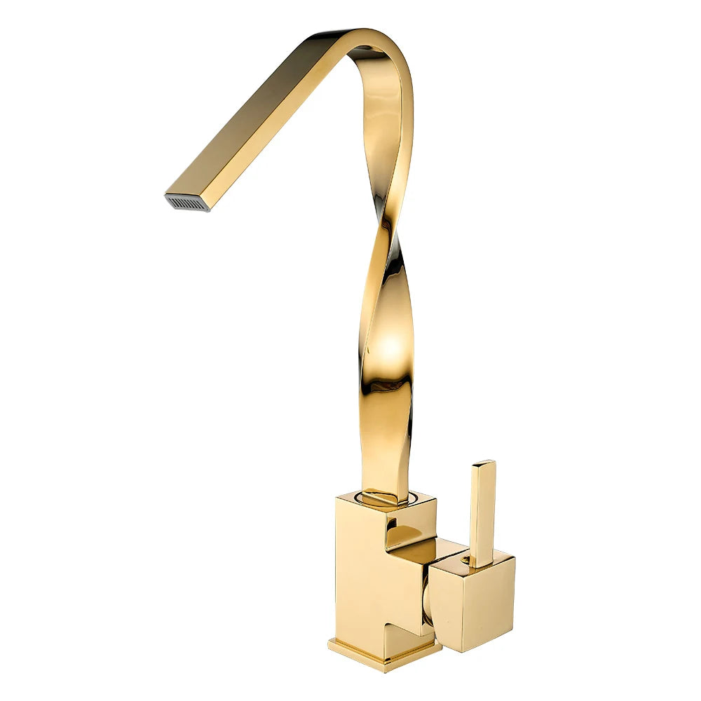 Gold Bathroom Basin Faucet Mixer