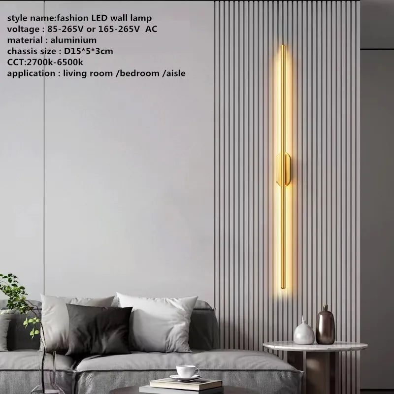 DecorBites™ Linear Tube LED Wall Lamp for Modern Interior Decor