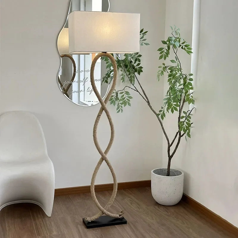 Hemp Rope Floor Lamp