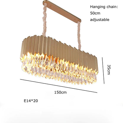 DecorBites™ Crystal 2024 Ceiling Chandeliers: Modern Dimmable LED Round Lamps Black