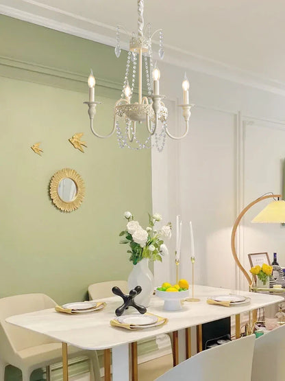 DecorBites™ French Light Luxury Living Room Chandelier American Atmosphere Candle Lamp