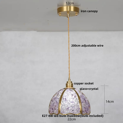 DecorBites™ Crystal Glass LED Pendant Light Fixture for Kitchen Dining Room Bar Luxury Art Decor