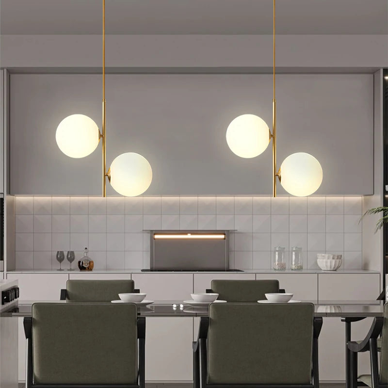 Copper Glass Pendant Light Multiple Voltages