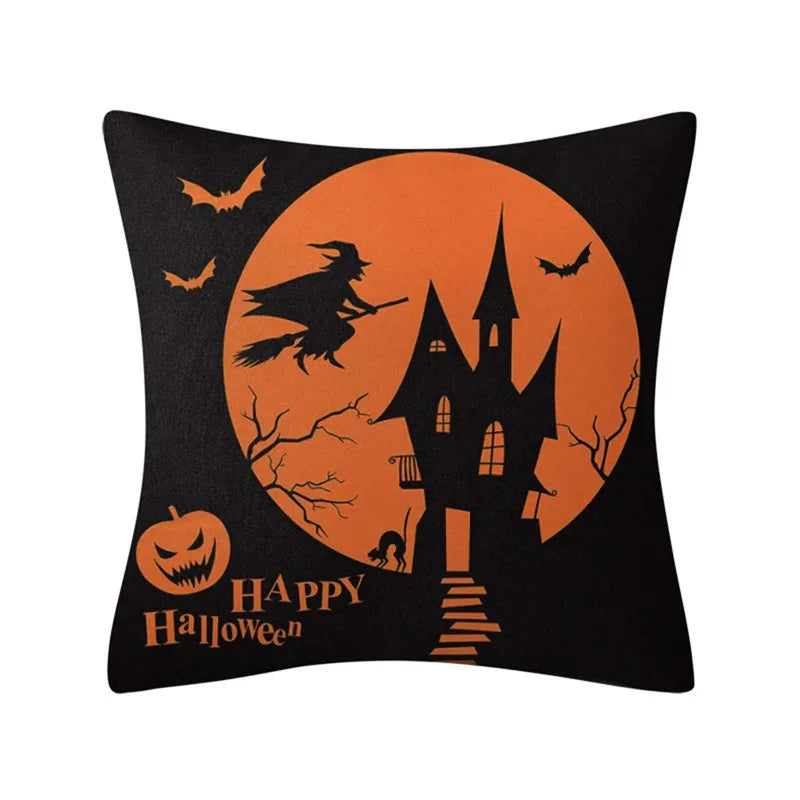 Linen Trick Treat Cushion Cover