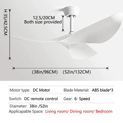 DecorBites™ 52" Modern Ceiling Fan with DC Remote Control for Home and Office