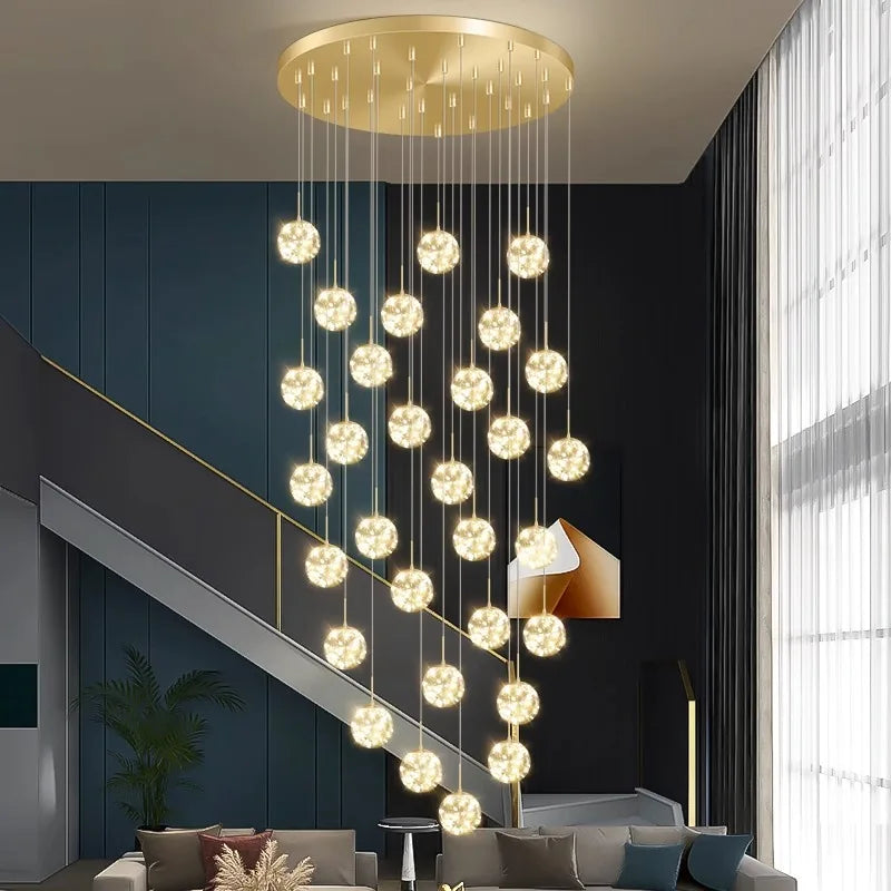 Brushed Brass LED Chandelier