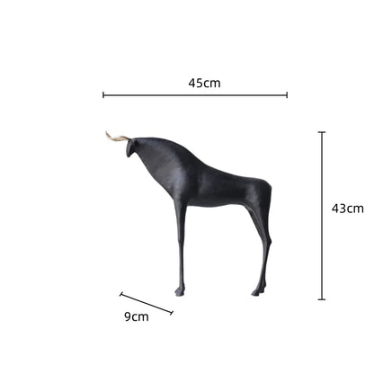 DecorBites™ Iron Horse Figurine: Abstract Animal Cattle Ornament for Home Decor