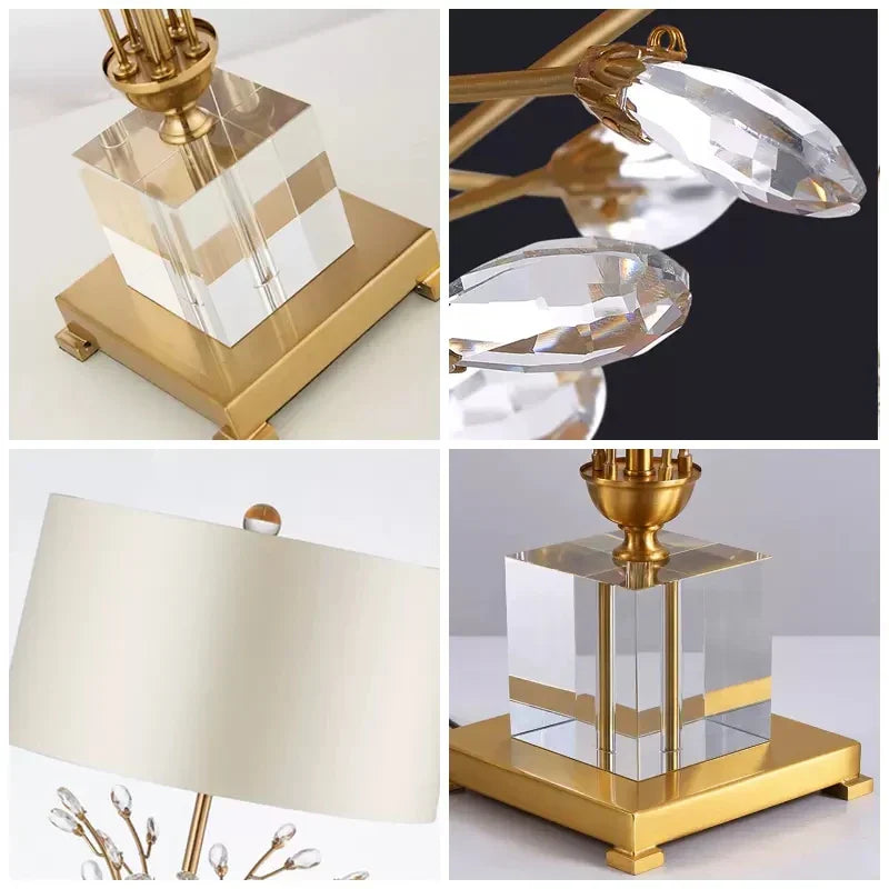 DecorBites™ Crystal Branch Table Lamp: Modern Luxe Decor for Bedroom, Living Room & Home Reading