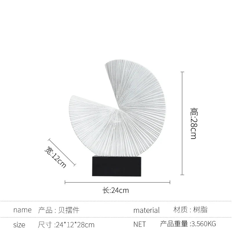 Striped Resin Abstract Figurine