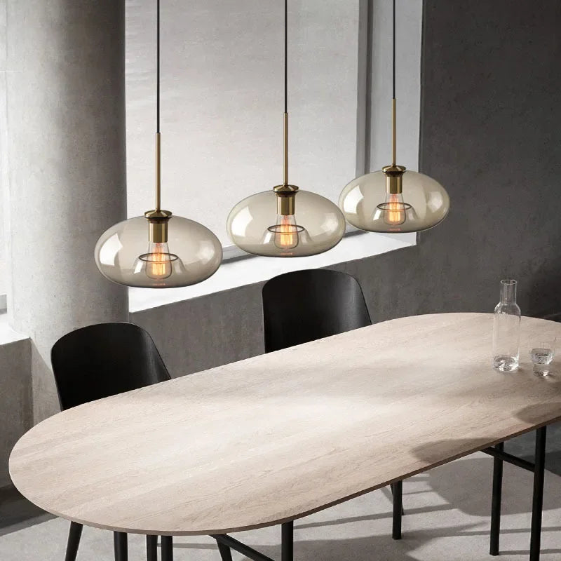 Glass Industrial Pendant Light