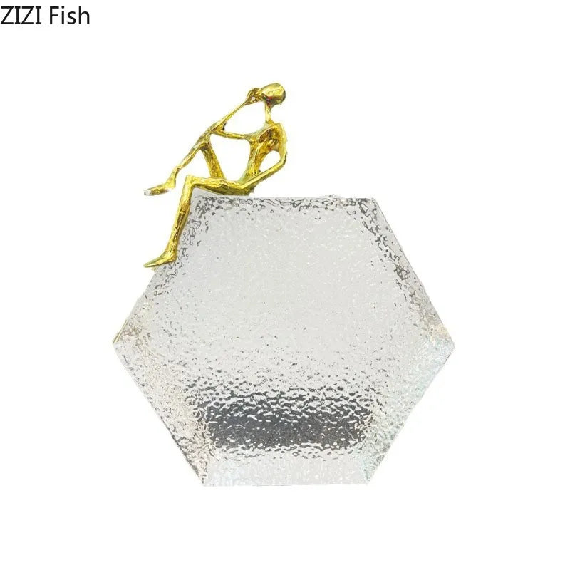 Gold Metal Desk Sculpture