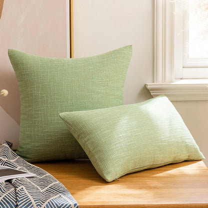 DecorBites™ Linen Cotton Throw Pillowcase 100% Polyester Cushion Cover for Home Decor