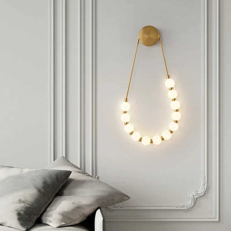 DecorBites™ Cream Italian Style Asymmetric Magic Bean Wall Lamp