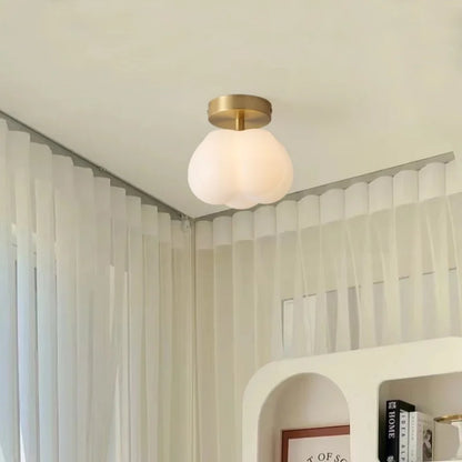 DecorBites™ Cotton Shape LED Ceiling Lamp - Cream. Nordic Style, Hallway Balcony Porch Light.