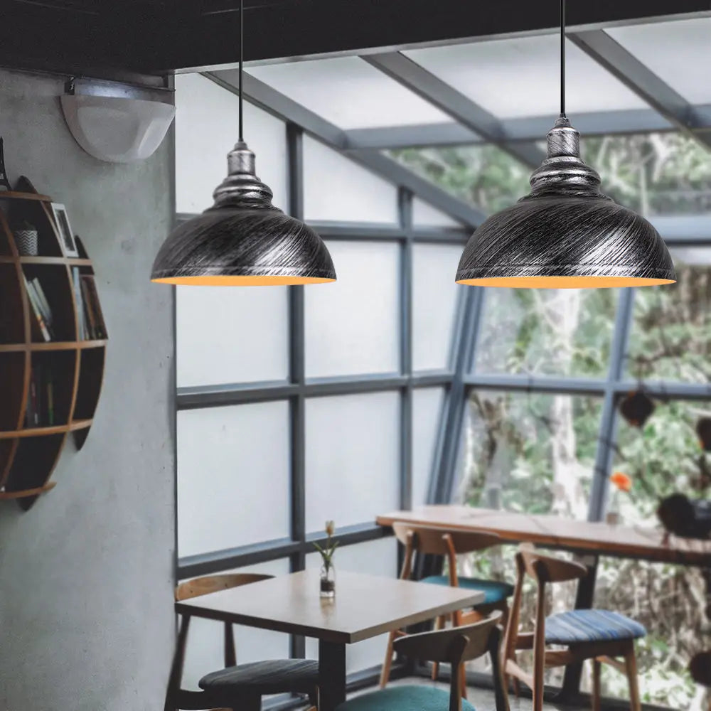 DecorBites™ Industrial Loft Iron Pendant Lights for Dining Room, Cafe, Kitchen - Set of 2