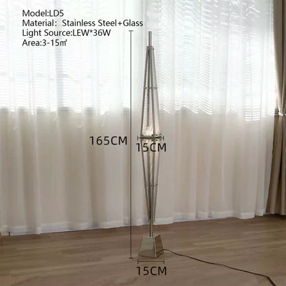 DecorBites™ Glass Cone Chandelier: Height Adjustable Luxury Art Indoor Pendant Lamp