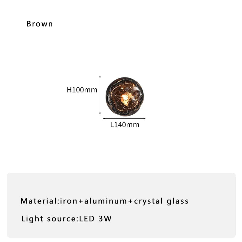 DecorBites™ Crystal Glass Wall Sconce Lamps for Stylish Living Room and Bedroom Lighting