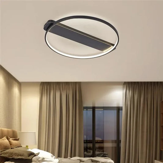 DecorBites™ Luxe Copper Ceiling Light: Circular Minimalist Bedroom Lamp for Elegant Style