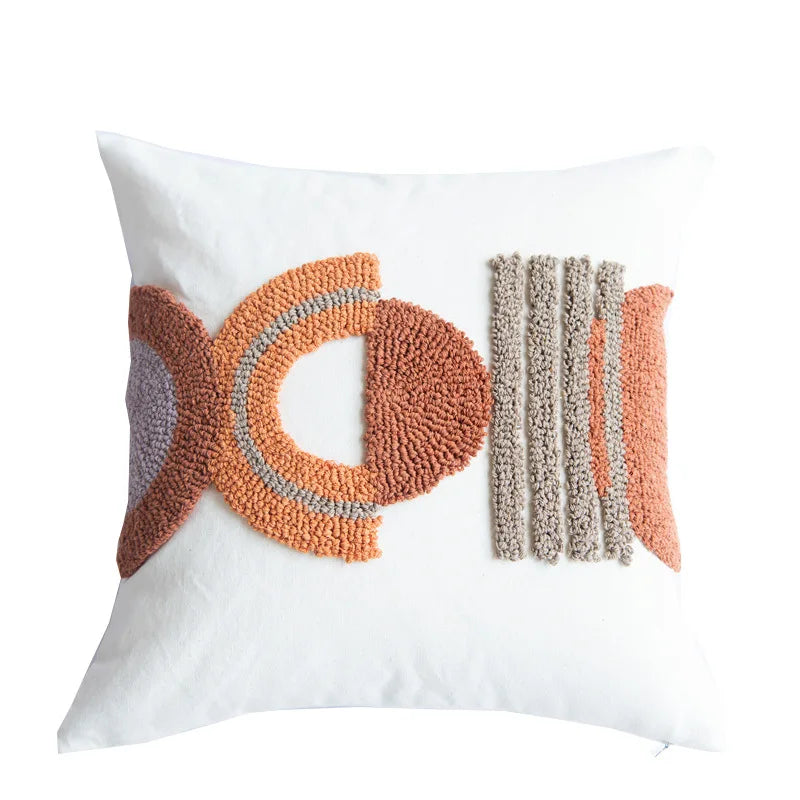 Cotton Tufted Throw Pillow