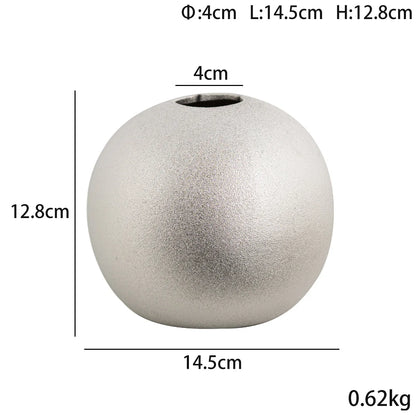 DecorBites™ Geometric Gold & Silver Vase for Chic Flower Arrangements & Home Decor