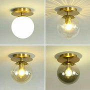 Gold Ball Glass Ceiling Lamp