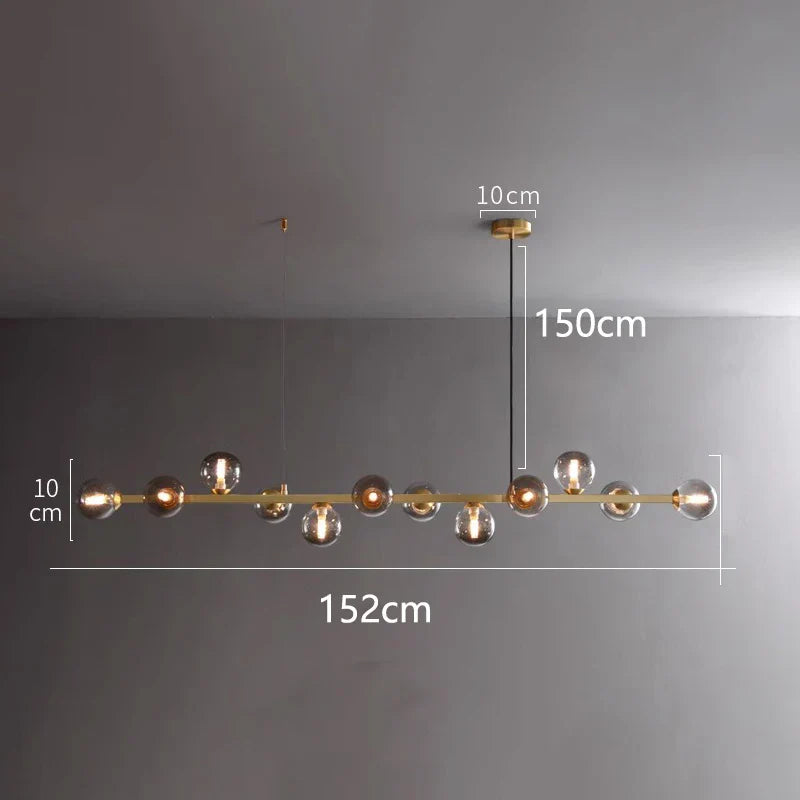 Matte Black Nordic Chandelier