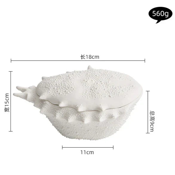 DecorBites™ Crab-Shaped Ceramic Soup Bowl with Lid - Specialty Tableware for Restaurants