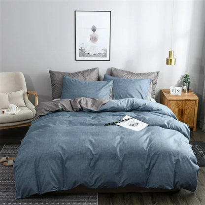 DecorBites™ Grain Pattern Double Duvet Cover Set for King & Queen Size Beds