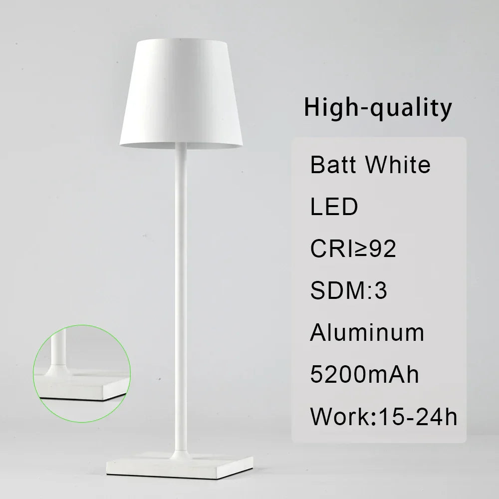 DecorBites™ Cordless LED Mosaic Table Lamp with Wireless Charger and Touch Dimmer