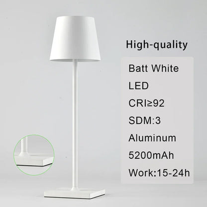 DecorBites™ Cordless LED Mosaic Table Lamp with Wireless Charger and Touch Dimmer