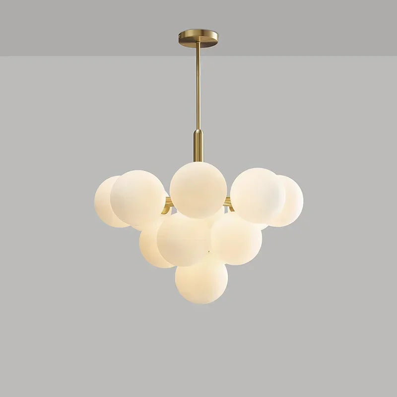 DecorBites™ Elegant Glass Chandelier for Living Room Dining Decor