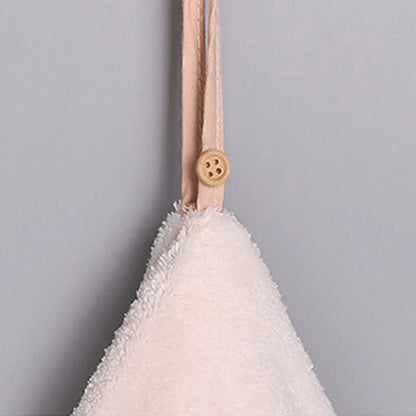 DecorBites™ Coral Velvet Hand Towel: Round Cute Style, Super Absorbent & Soft for Bath