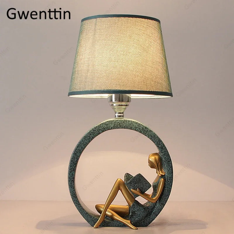 DecorBites™ Guitar Girl Table Lamp for Bedroom Study Desk Light - Nordic Home Decor