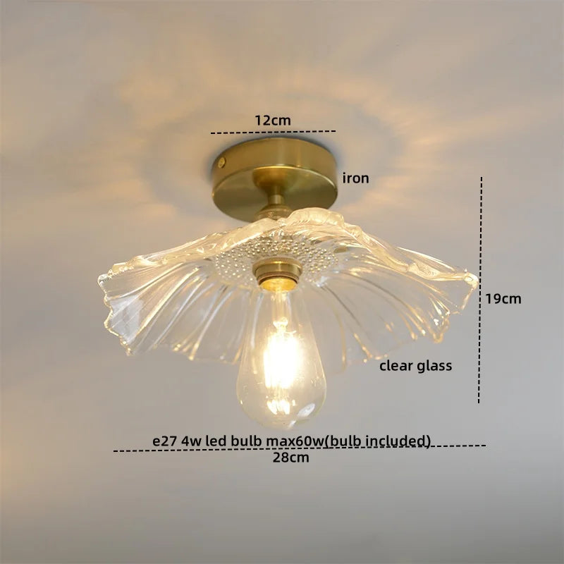 Green Glass Ceiling Lamp