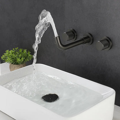 Bathroom Faucet Brushed Gold Wall Mount