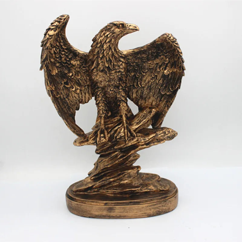 Gold Resin Eagle Statue