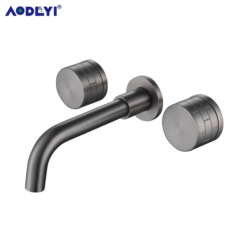 Black Wall Mounted Bathroom Faucet
