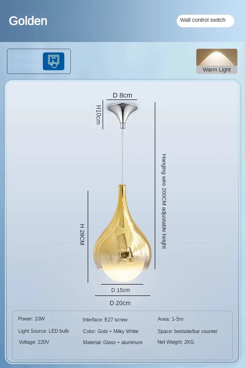 DecorBites™ LED Water Droplet Ceiling Chandelier for Home Decor Lighting