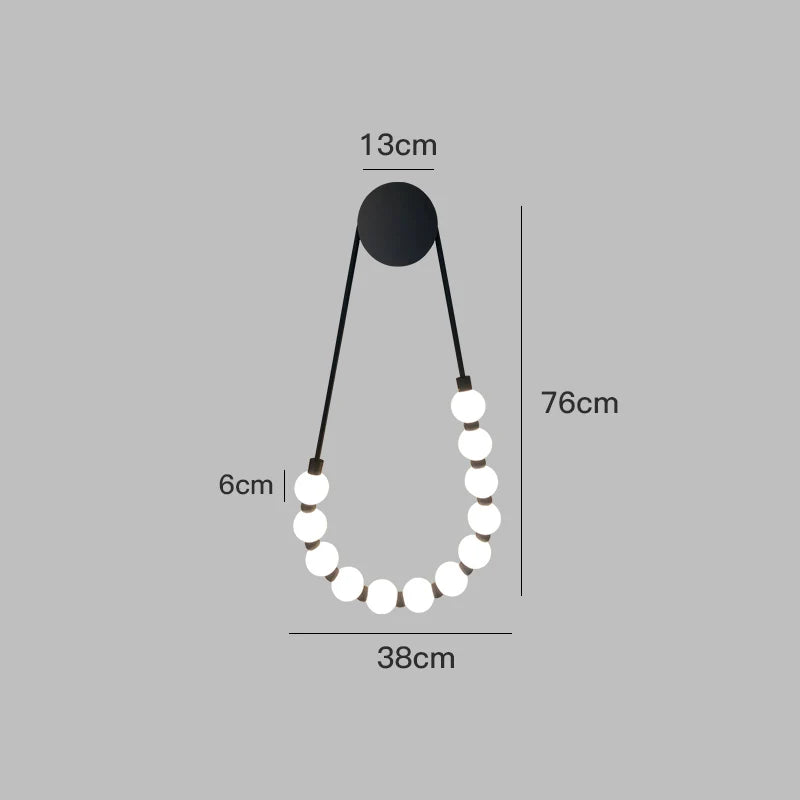 DecorBites™ Cream Italian Style Asymmetric Magic Bean Wall Lamp