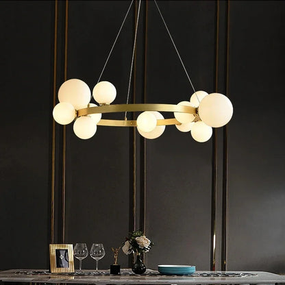 DecorBites™ Glass Chandelier G9 Hanging Light for Living Room Bedroom Decor