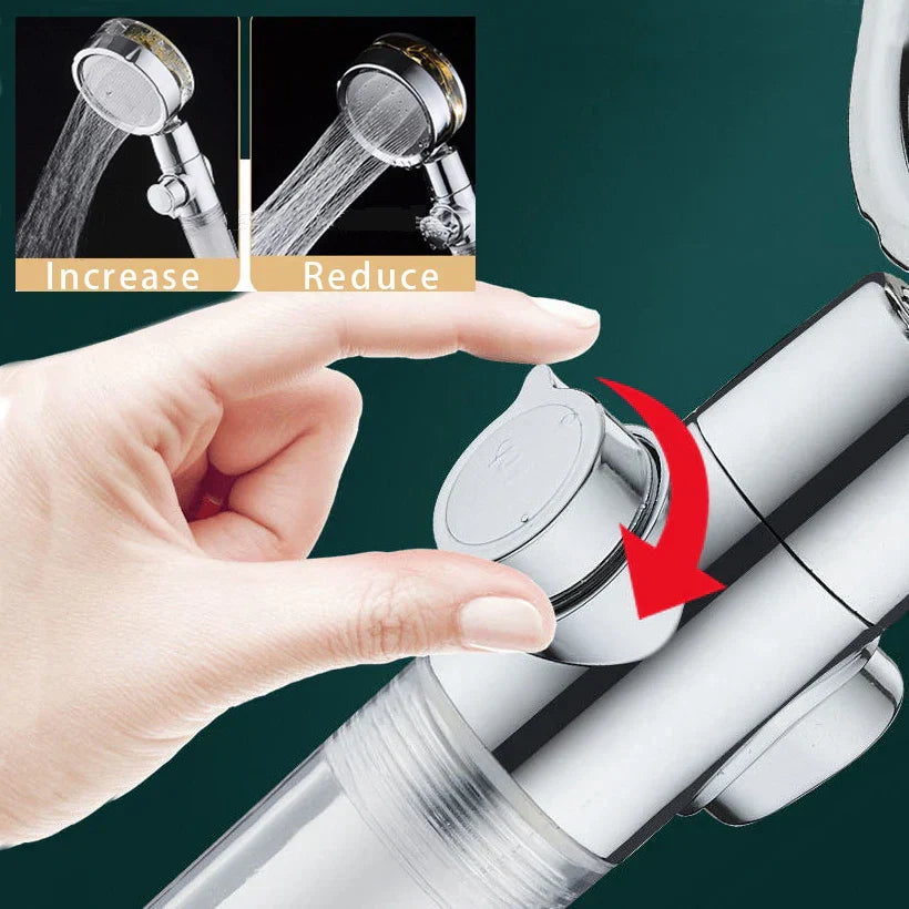 Rotating Water-Saving Shower Head