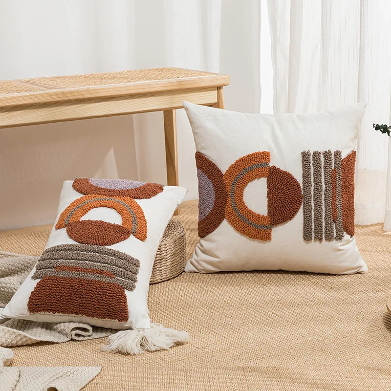 Cotton Tufted Throw Pillow