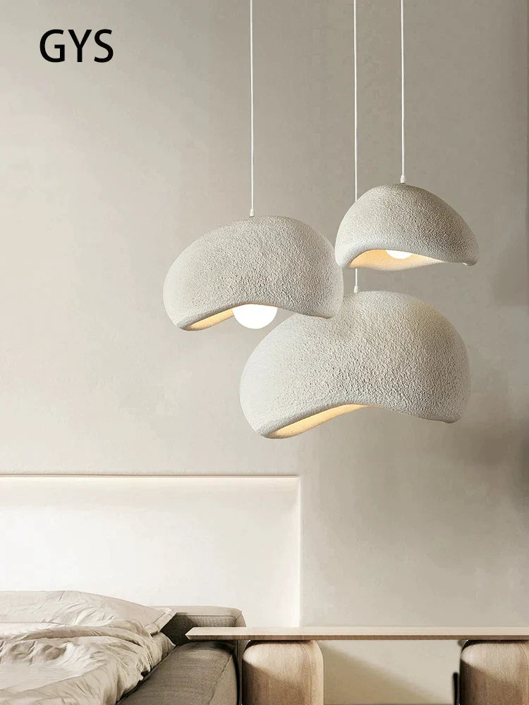 DecorBites™ Cream Style Cloud Chandelier Cement LED Pendant Lamp - Modern Hanging Light