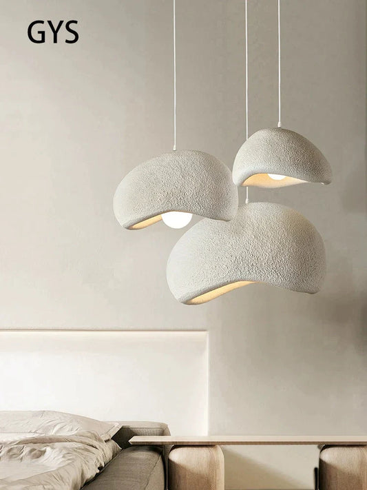 DecorBites™ Cream Style Cloud Chandelier Cement LED Pendant Lamp - Modern Hanging Light