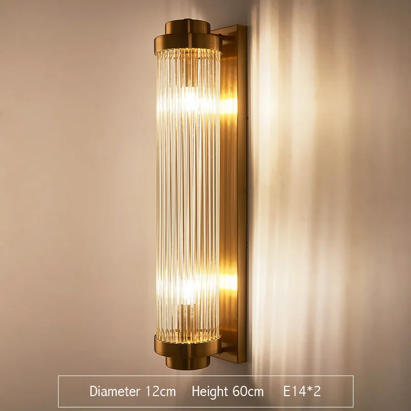 Gold Crystal LED Sconce WG610 Large Design