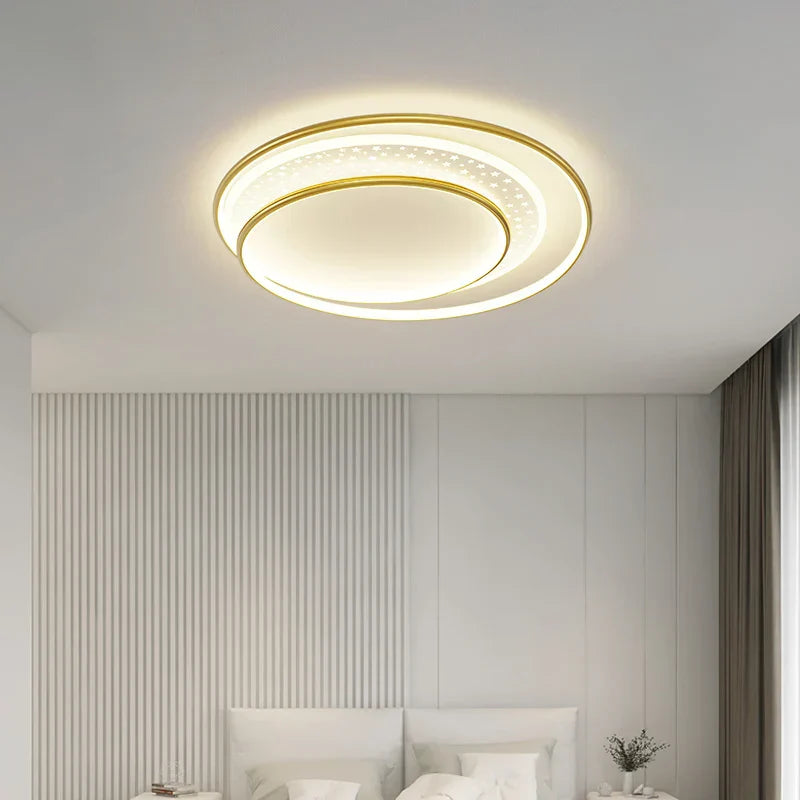 Gold Gray LED Chandelier