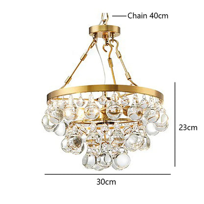 DecorBites™ Crystal Bead Ceiling Pendant Lights - Retro Luxury Gold Home Decor Lighting